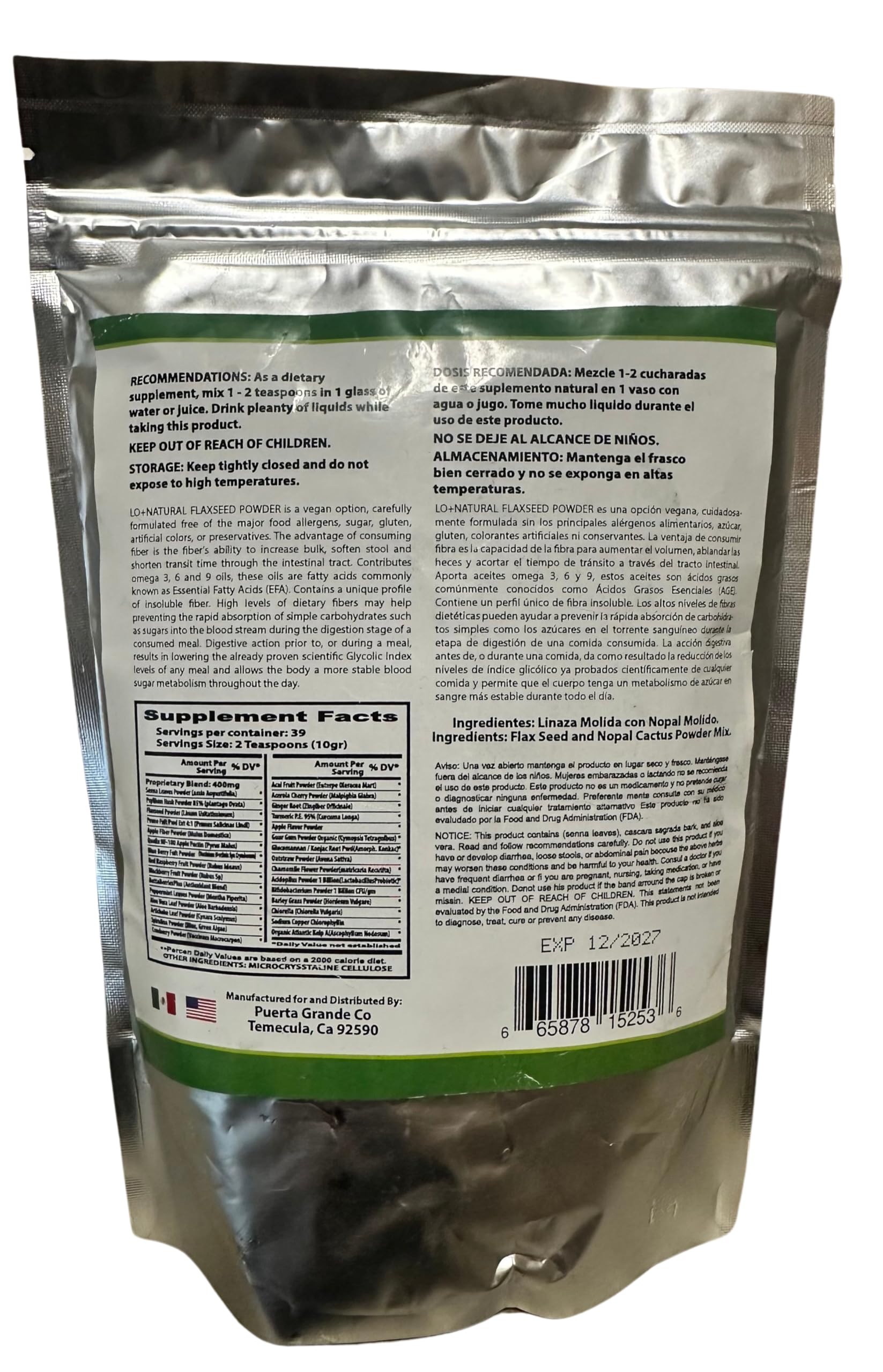 LO+NATURAL smooth powder poured into a glass delivers a ready-to-mix option.