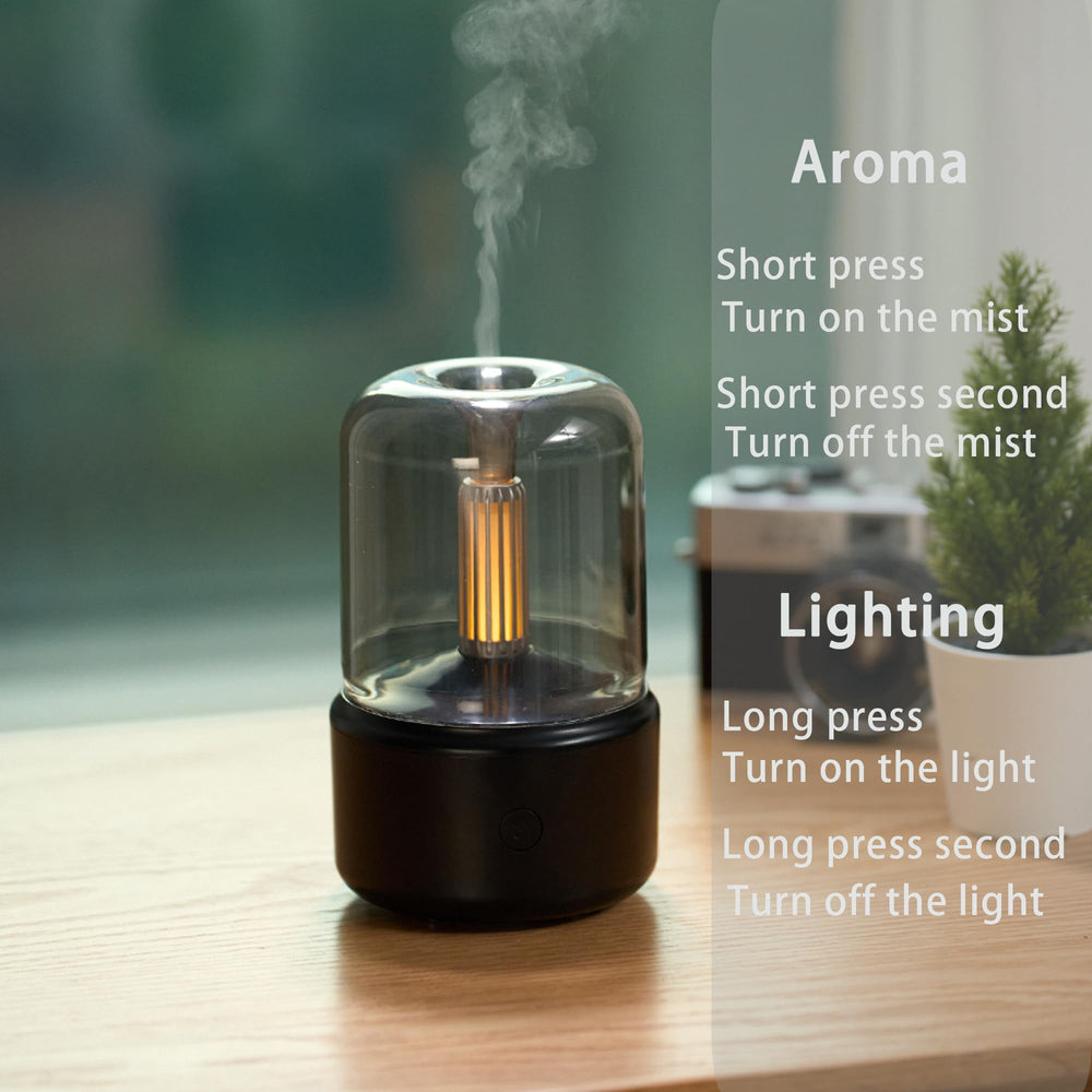 LONCIN diffuser ambient light on for cozy mood and soft room illumination