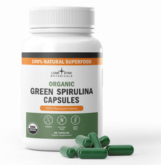 Lone Star Botanicals Green Spirulina Capsules - daily energy and immune support.