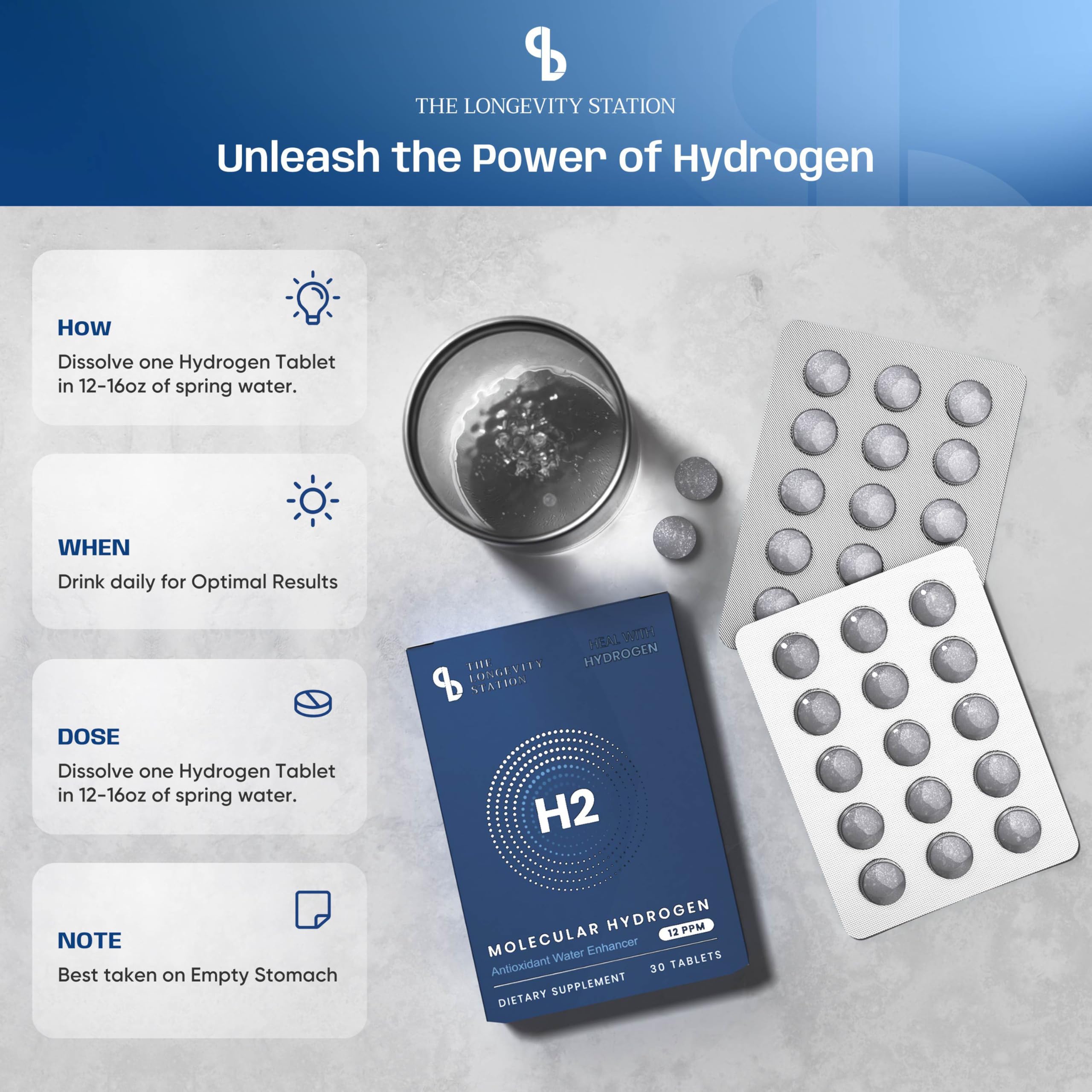 The Longevity Station magnesium in each tablet provides 80 mg of highly bioavailable magnesium.