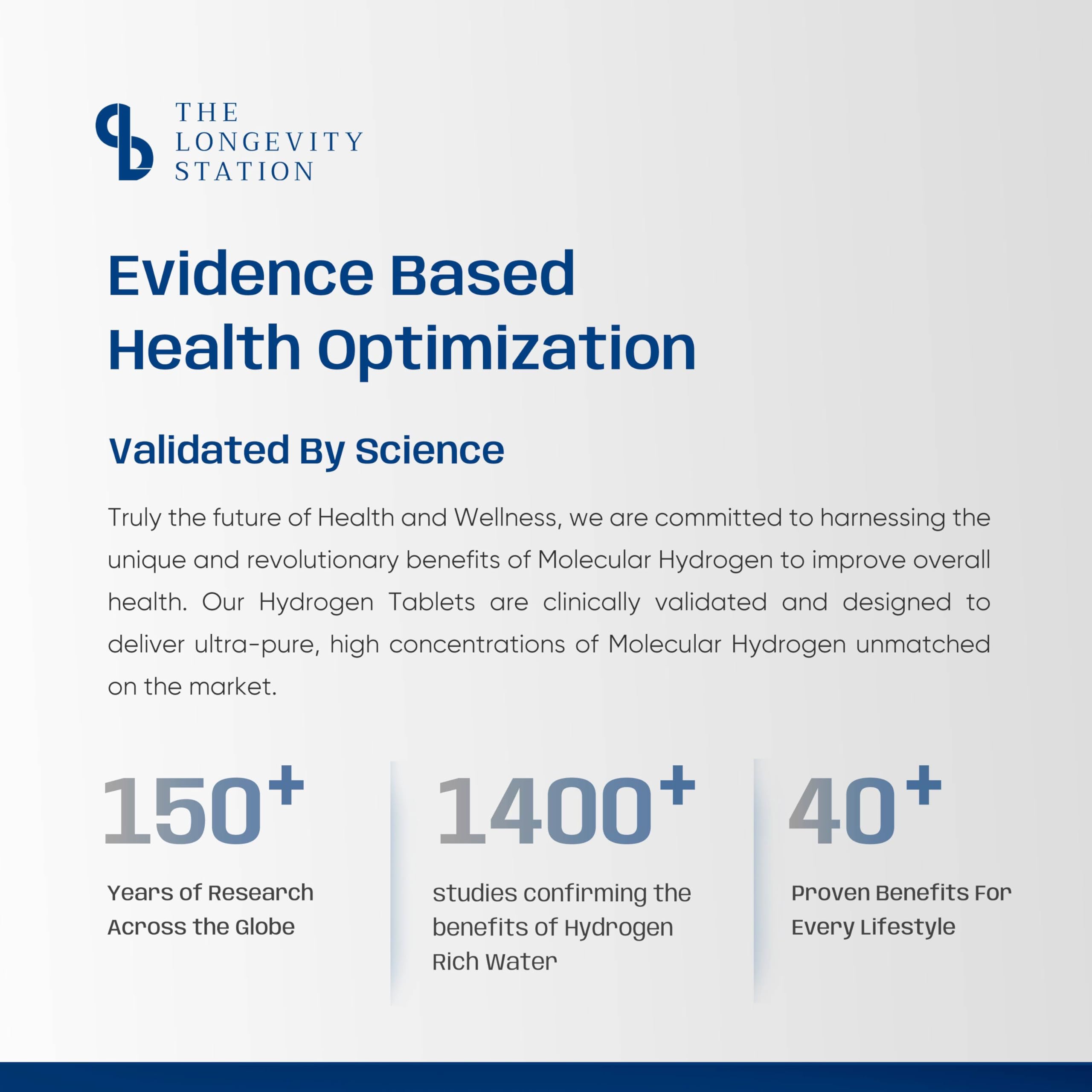 The Longevity Station tablet supports a simple daily routine by quickly elevating water quality.
