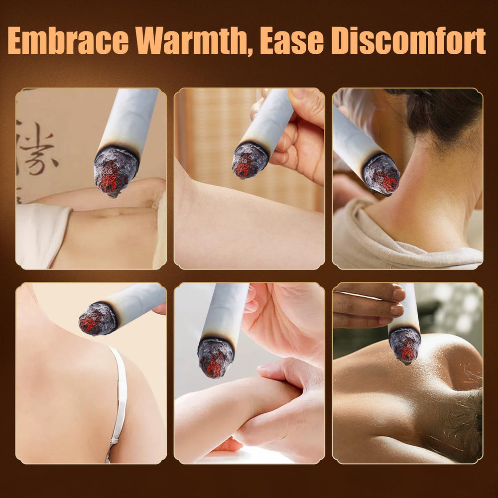 Using LongHerb moxa on neck or shoulder for targeted comfort.