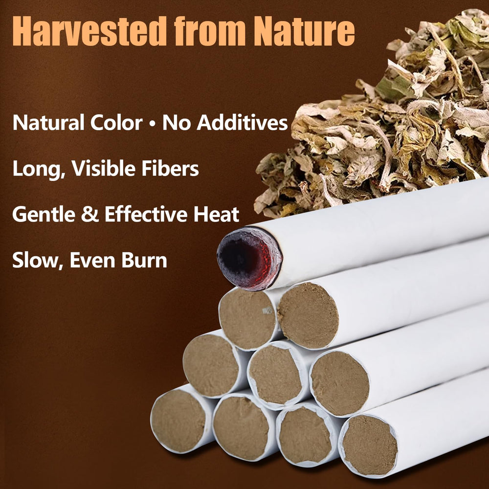 LongHerb moxa sticks in wooden box for easy storage and access.