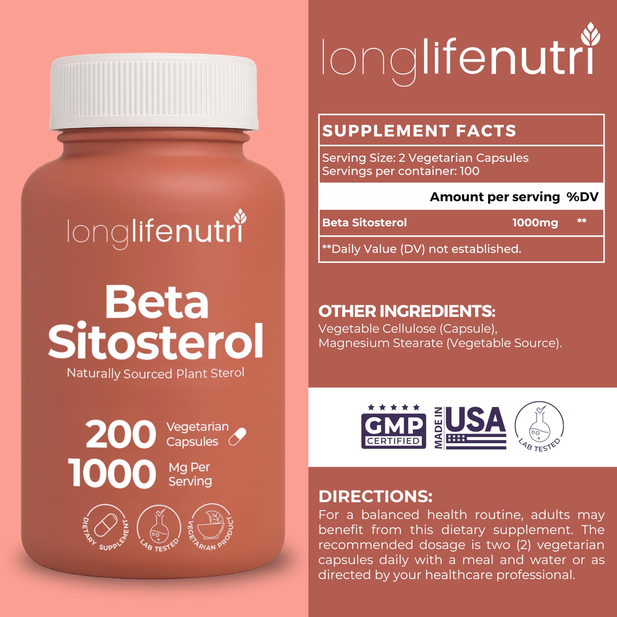 Close-up of label showing 1000mg per serving for consistency.
