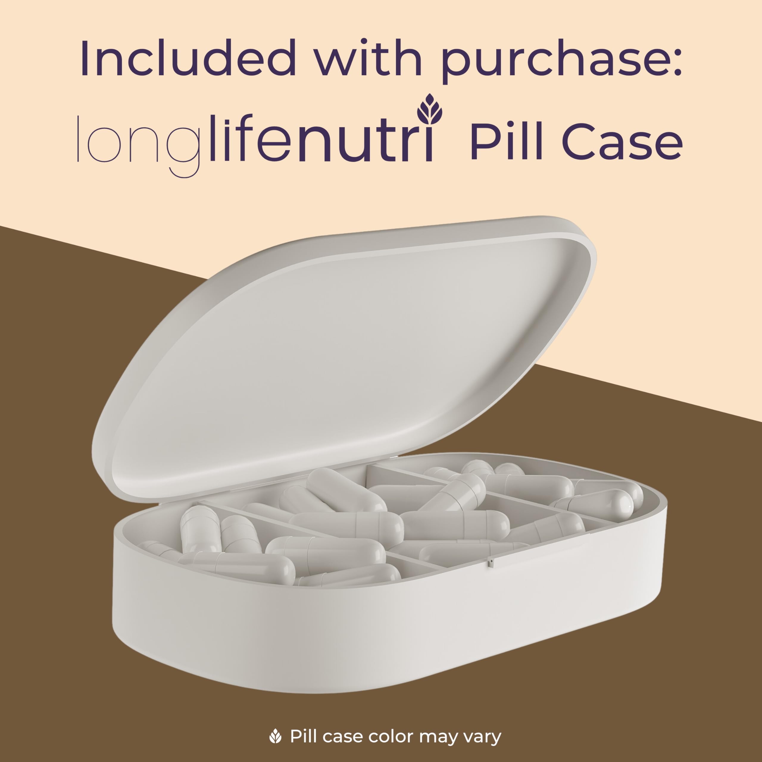 LongLifeNutri Calcium D-Glucarate shows gluten-free ingredient list for sensitive diets.