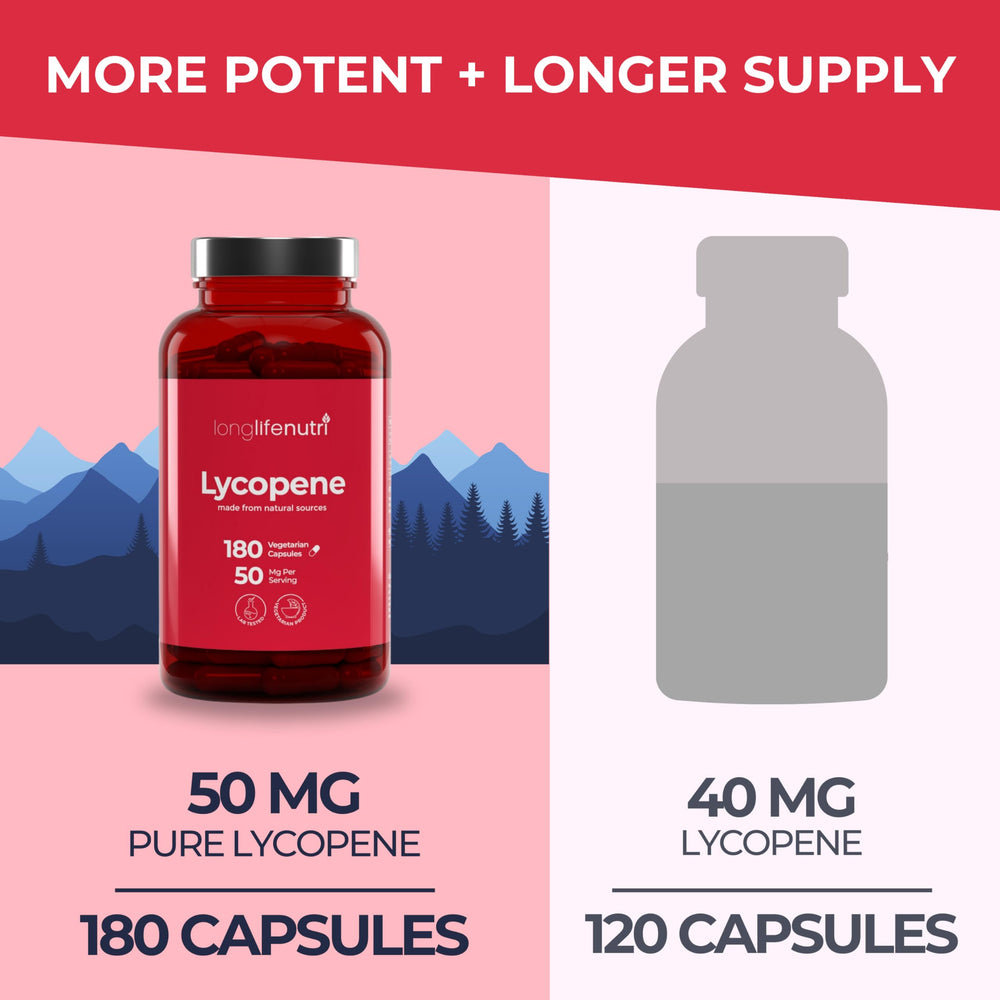 USA-made Lycopene label highlighting non-GMO and soy-free ingredients