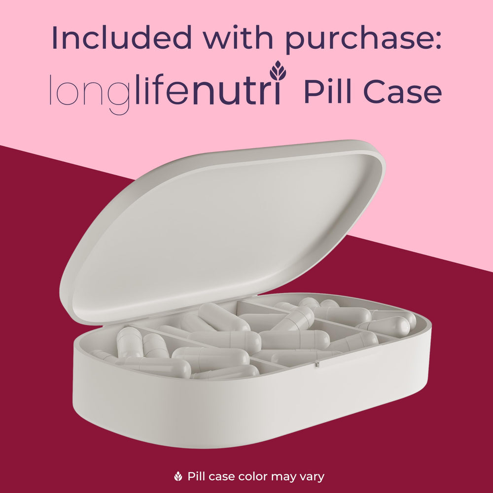 LongLifeNutri three-month supply bottle containing 180 capsules