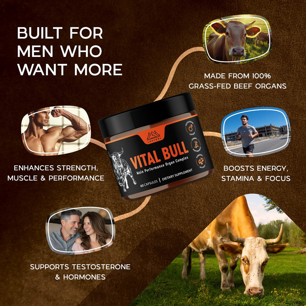 Lonvera Vital Bull testicle cap promotes diverse organ nutrition for everyday vitality.