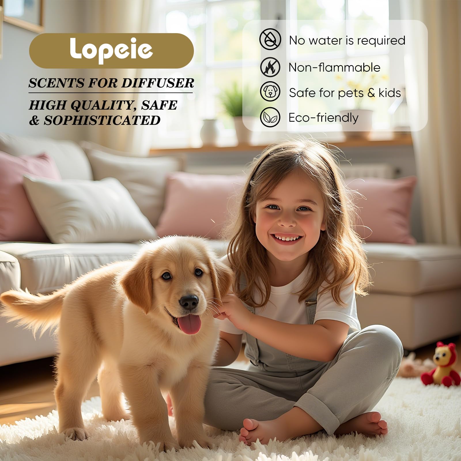 Lopeie Hotel Diffuser Oil packaging box, premium quality and IFRA-compliant formulation.