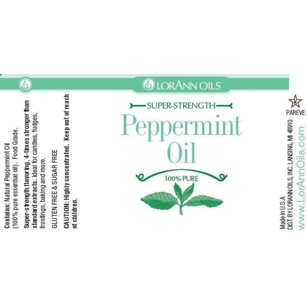 LorAnn Peppermint Oil usage drops for flavoring desserts.