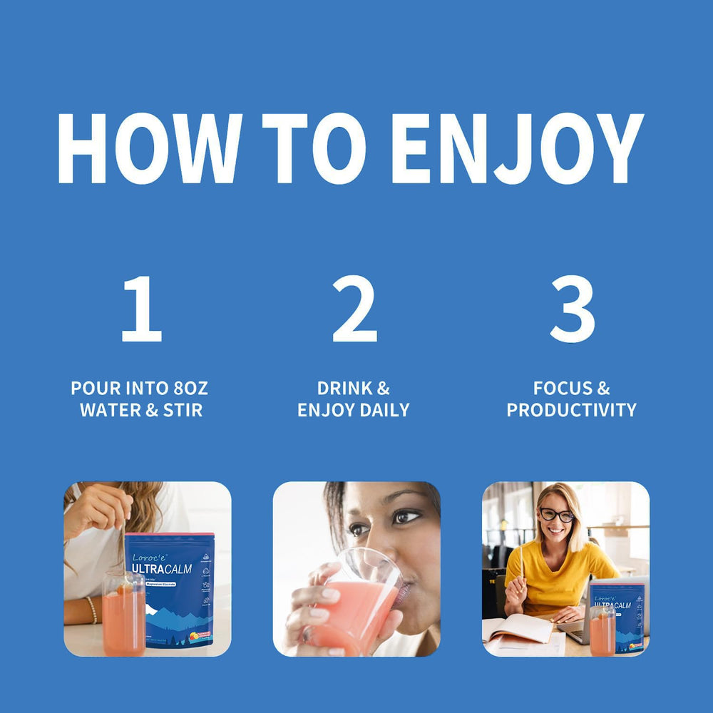 Loroc'e Ultracalm glass with prepared drink signals a calming moment