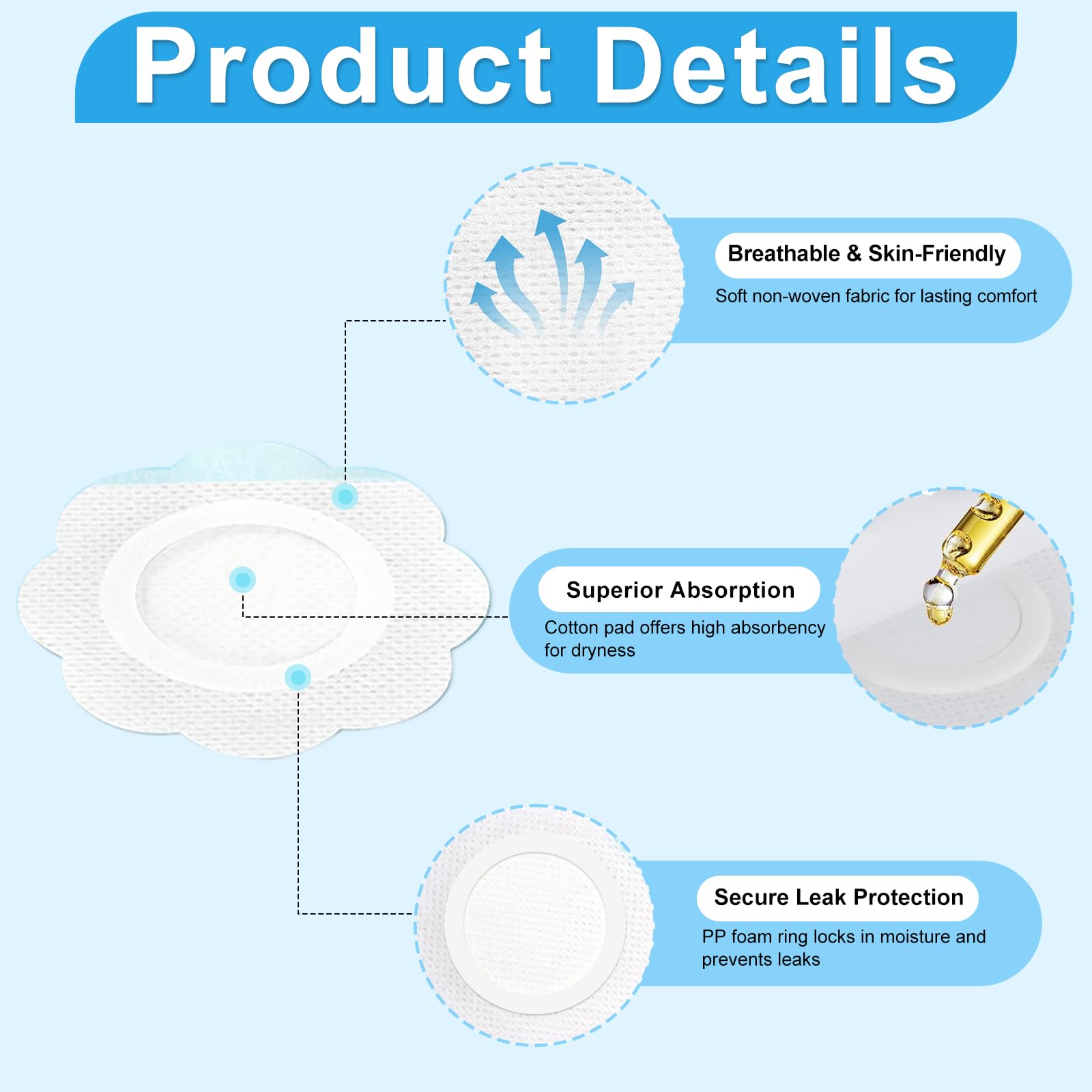 Loshuer Castor Oil Patches abdomen-adhesive design stays put during activity.