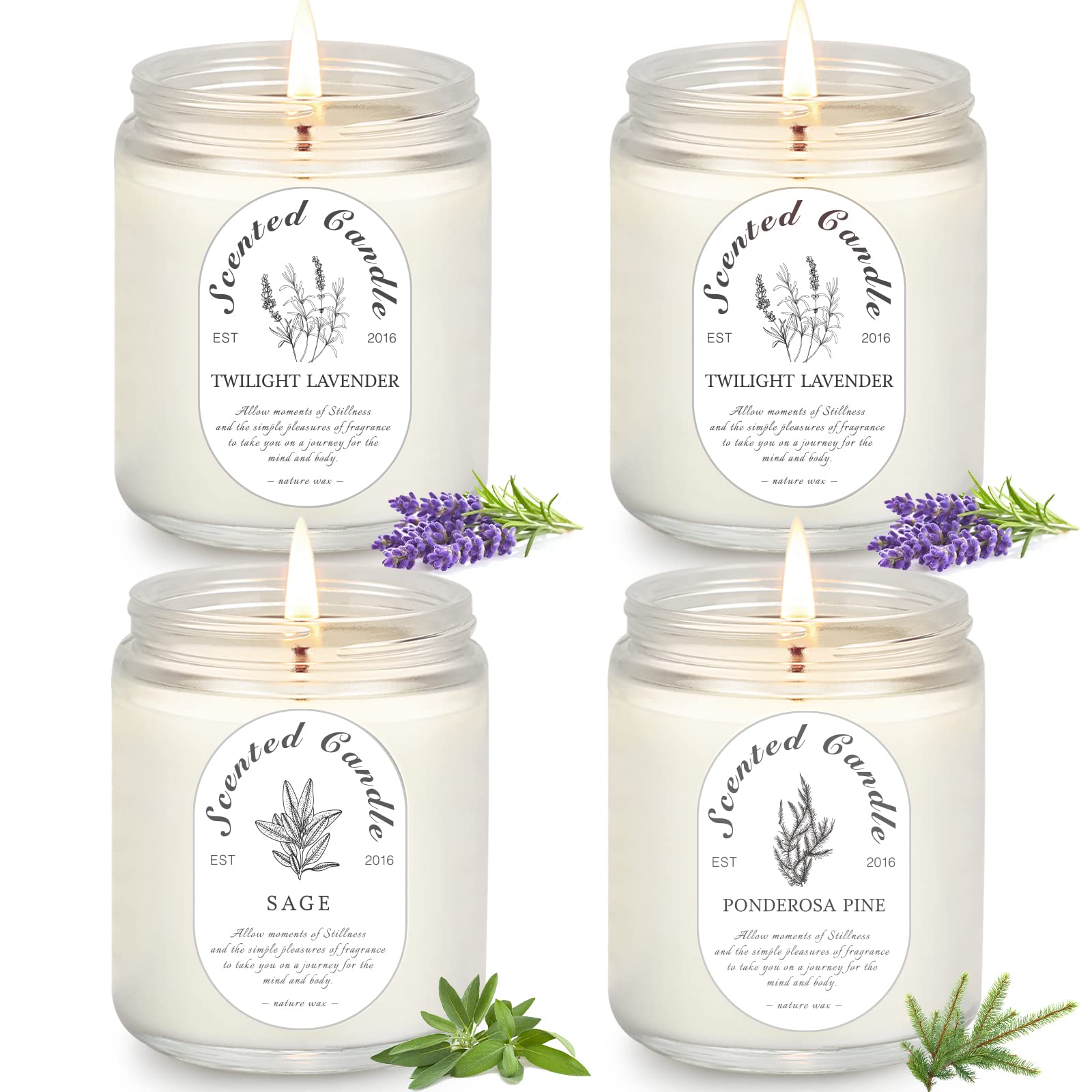 LOSNYA lavender candle jar creates a calming ambience for evenings.