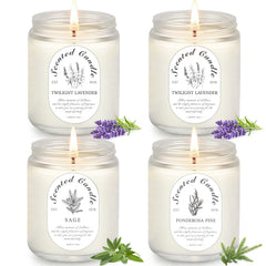 LOSNYA lavender candle jar creates a calming ambience for evenings.