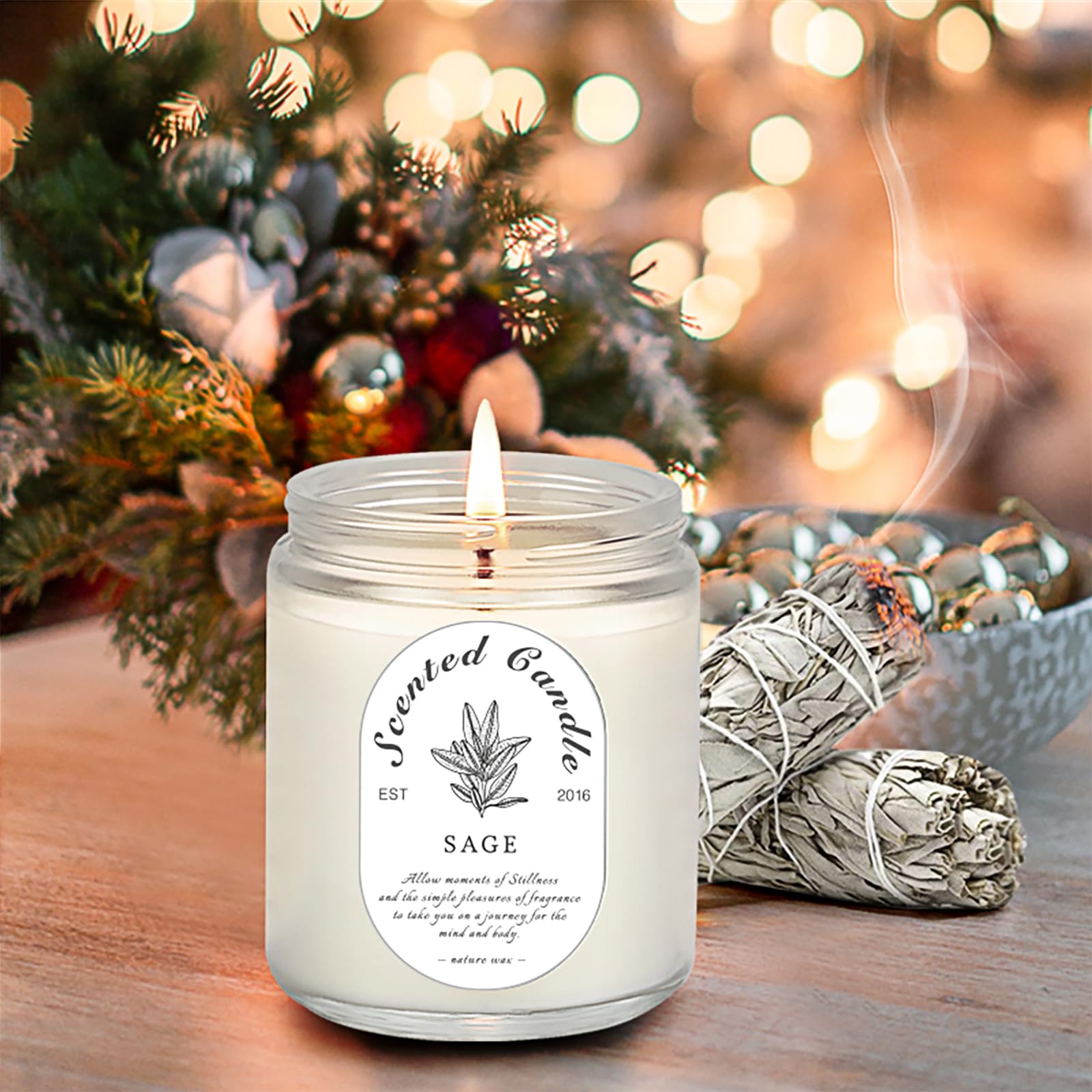 LOSNYA soy wax candle close-up highlights smooth melt and fragrance release.