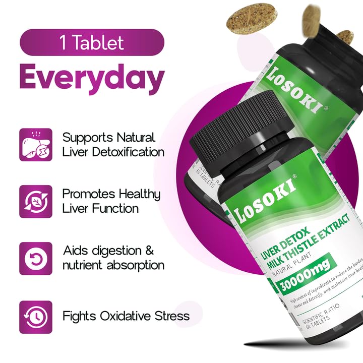 Losoki Liver Detox capsules, easy to swallow for daily wellness.