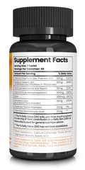 Losoki VB-200 bottle back-label showing vegan-friendly ingredients and guidance.