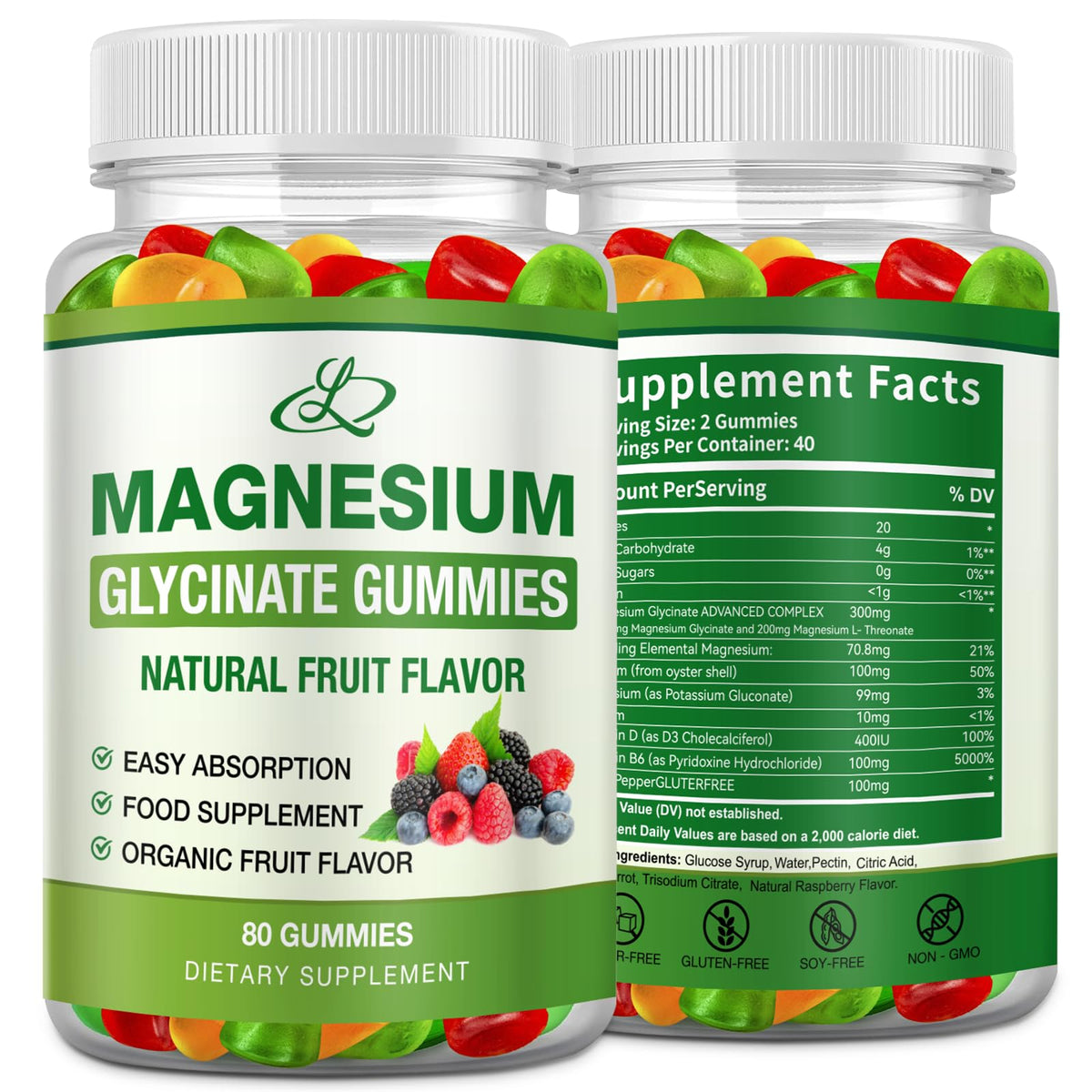 Lossengle magnesium glycinate gummies in fruity flavor offer daily support.