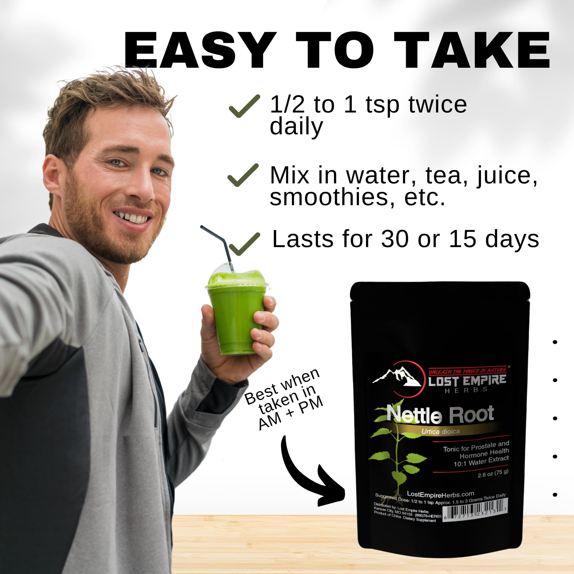 Lost Empire Herbs 10:1 hot water extraction process preserves full spectrum.