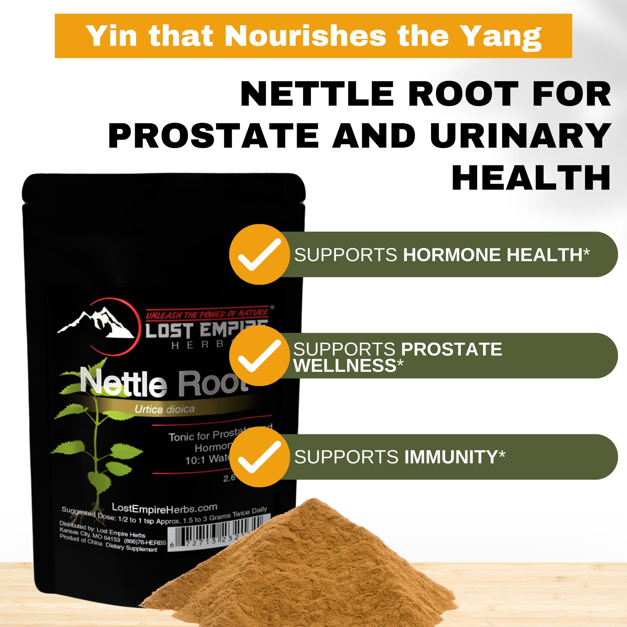 Lost Empire Herbs wildcrafted nettle roots hand-harvested for high quality.