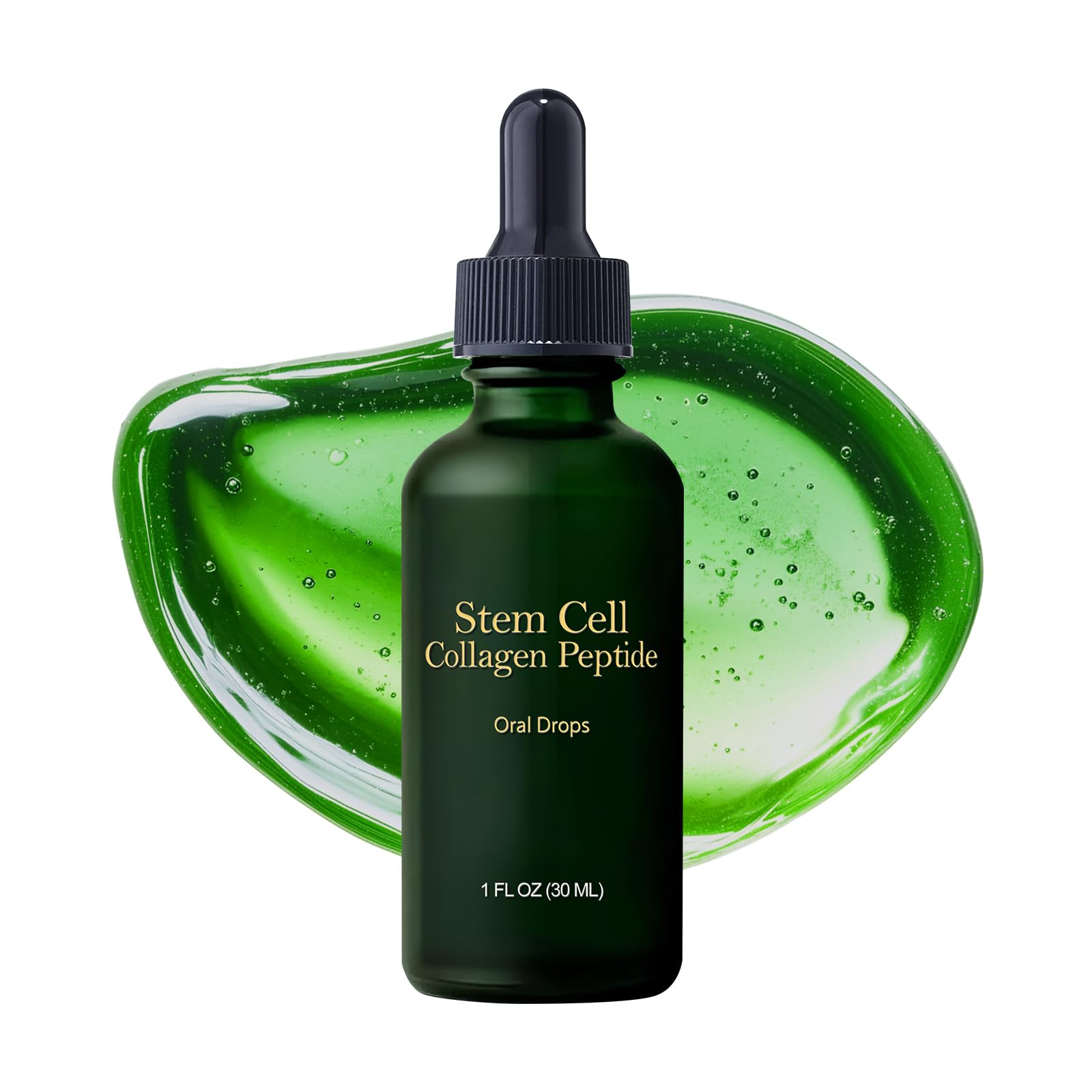 Lotmay Stem Cell Collagen Drops dropper dispensing into a glass for daily use.