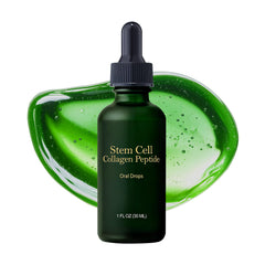 Lotmay Stem Cell Collagen Drops dropper dispensing into a glass for daily use.