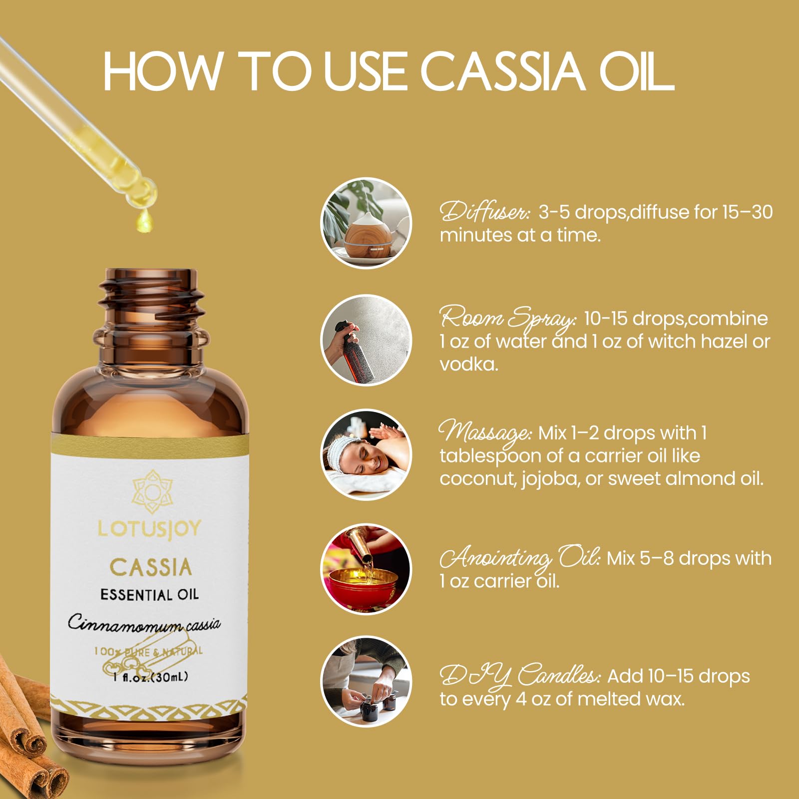 LOTUSJOY soap cosmetics Cassia oil for handmade products
