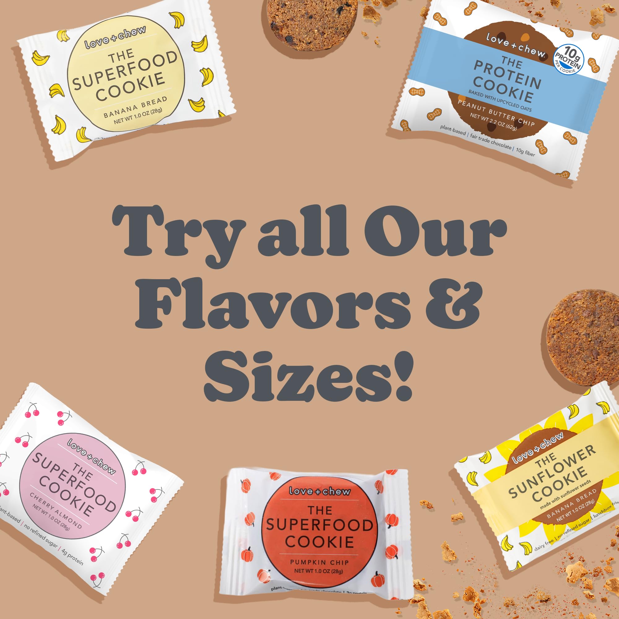 Love + Chew packaging design, compact and travel-ready for busy lifestyles