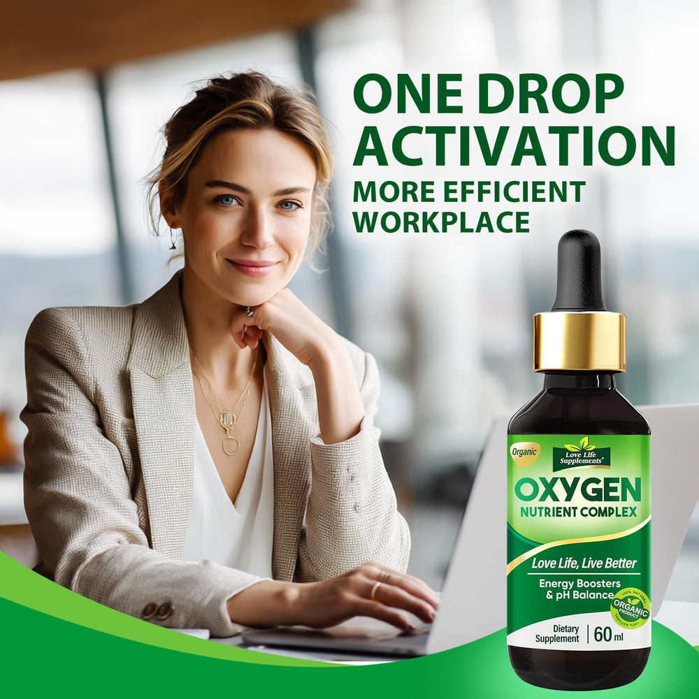 Love Life Supplements pour into water showing easy oxygen-boosting step