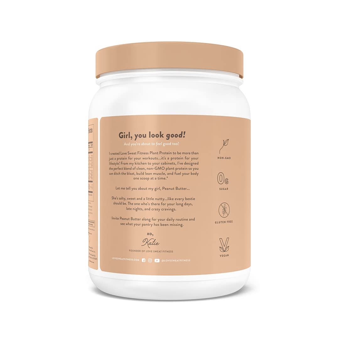 Love Sweat Fitness finished peanut butter shake ready to enjoy post-workout.