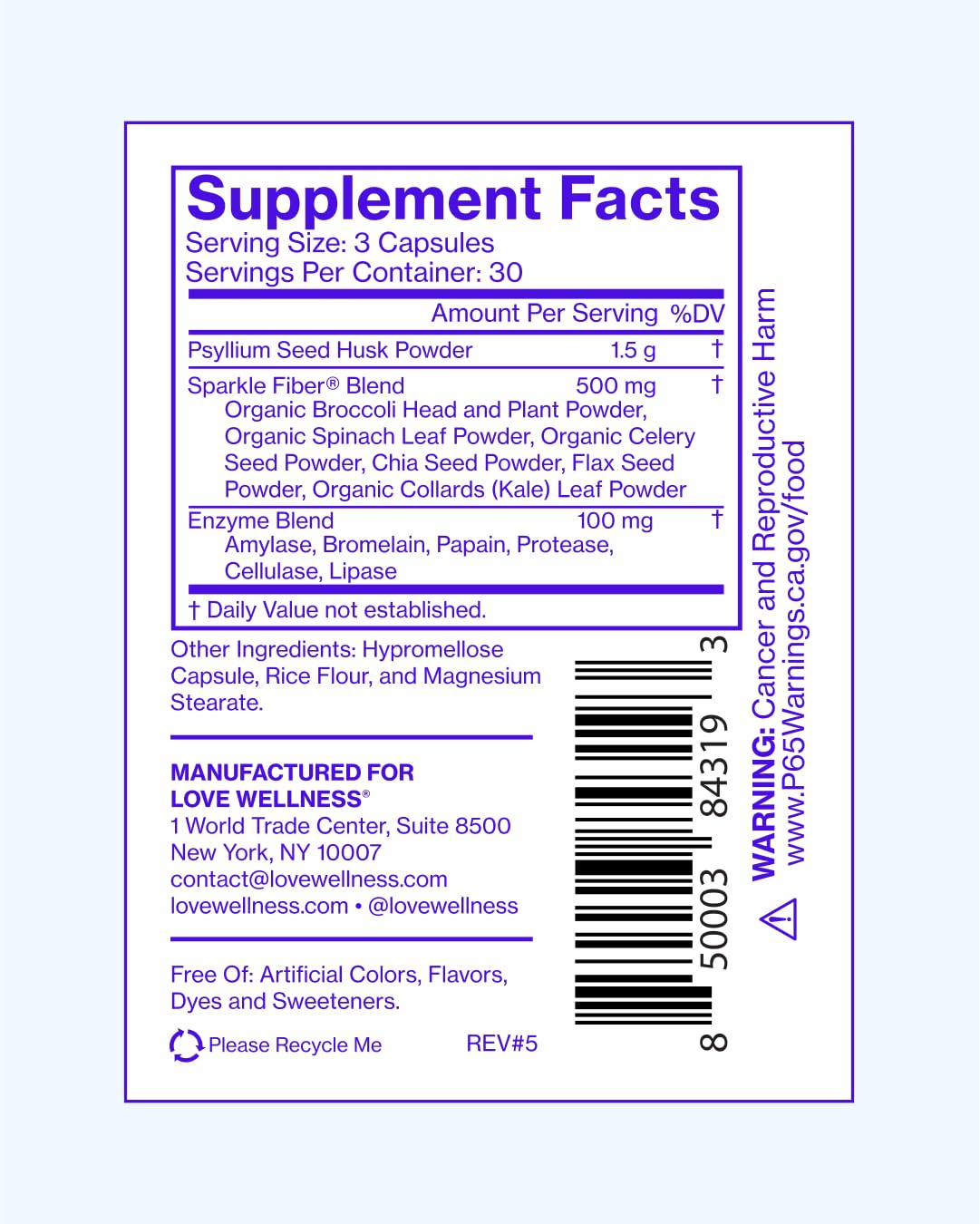 Love Wellness Organic broccoli head and plant powder image featuring nutrients and fiber.
