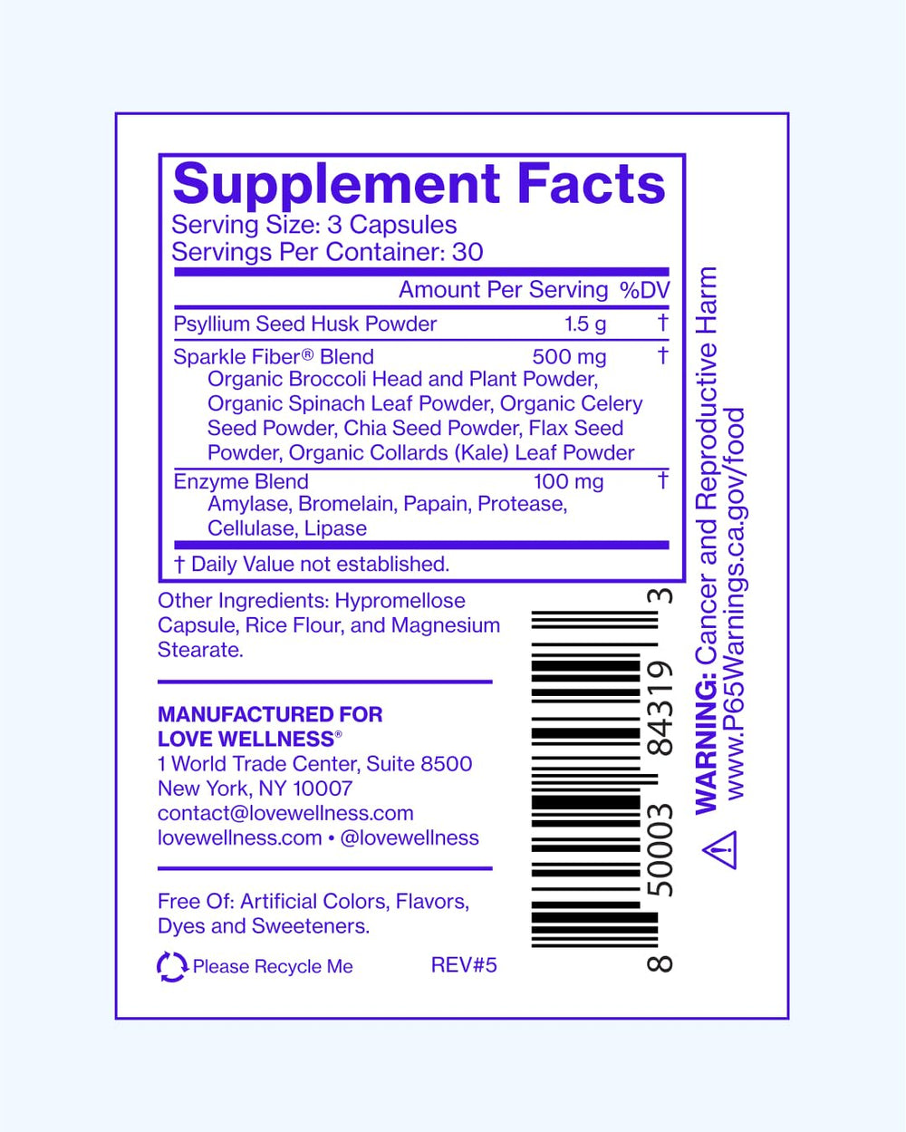 Love Wellness Organic broccoli head and plant powder image featuring nutrients and fiber.