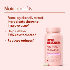 Love Wellness zinc-chaste tree formulation box highlighting natural skin support