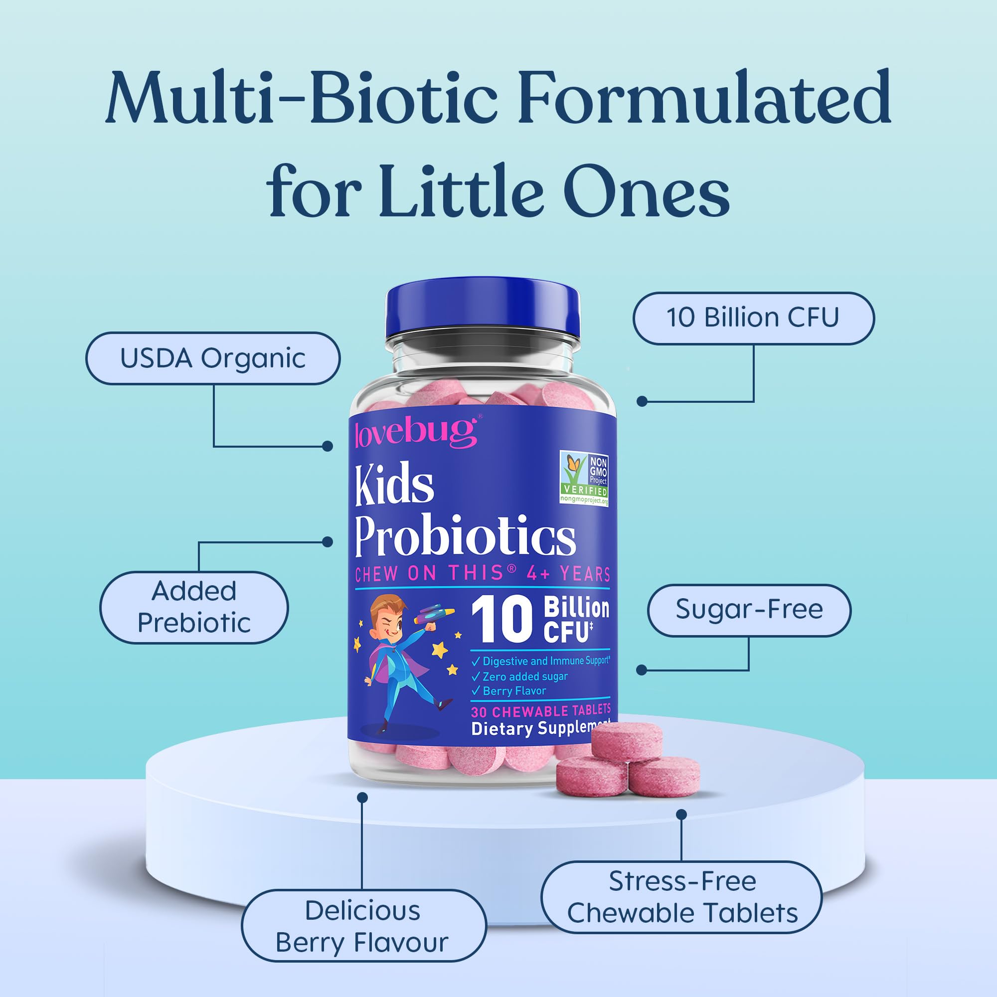 LOVEBUG 7 strains and ingredients list on packaging