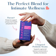 Packaging box of Lovebug probiotic showing multi-strain formula