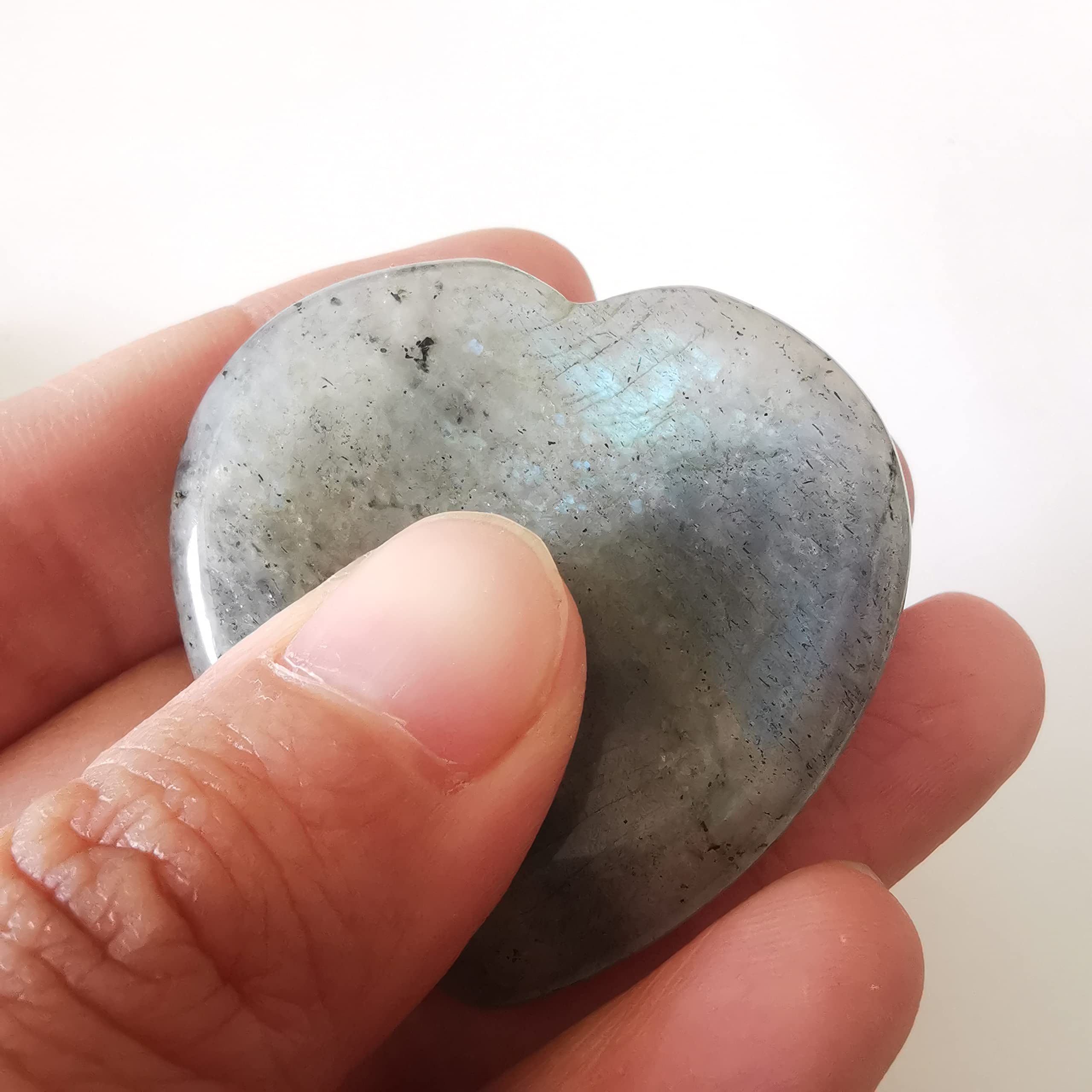 Loveliome Moonstone and Opalite worry stone set for grounding and focus