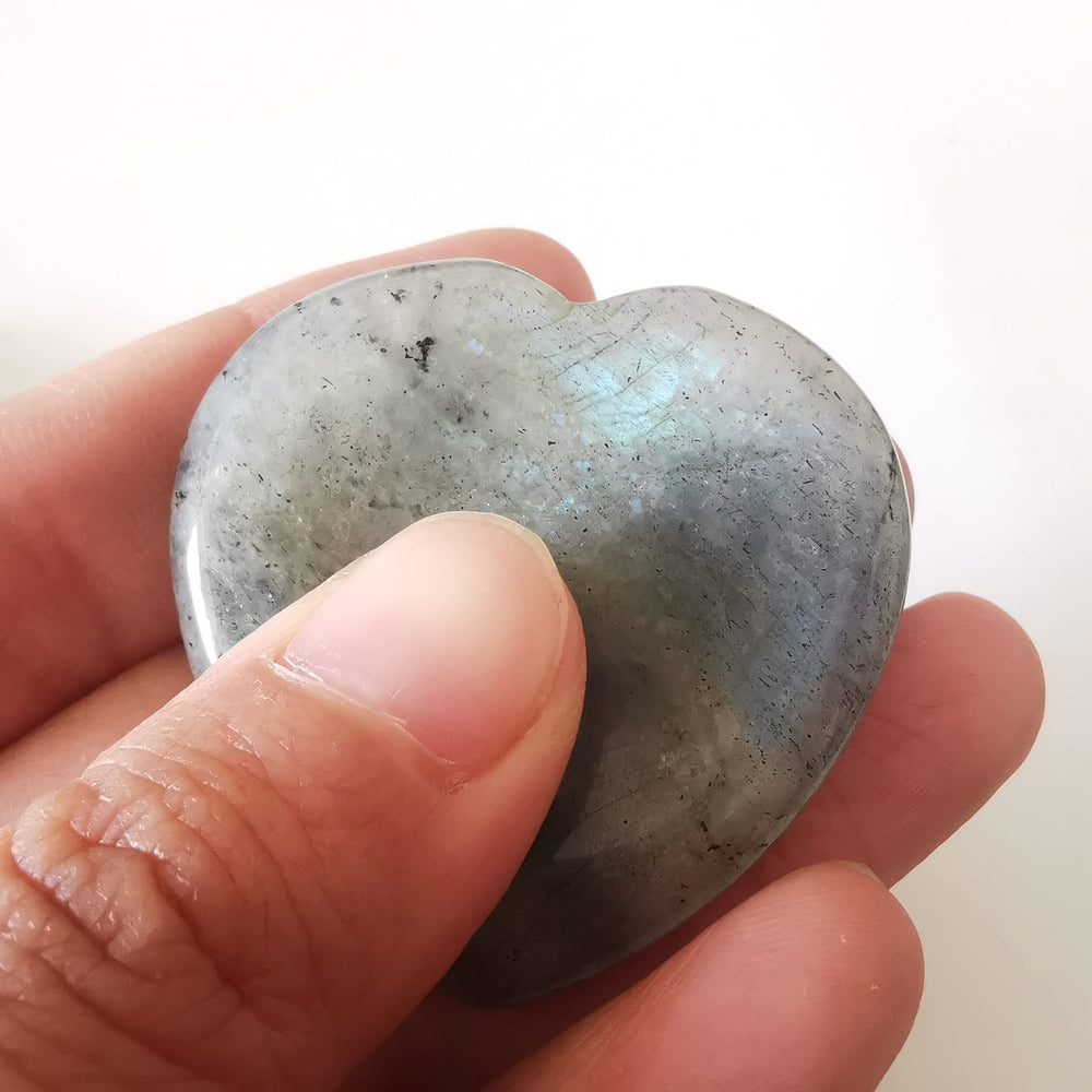Loveliome Moonstone and Opalite worry stone set for grounding and focus