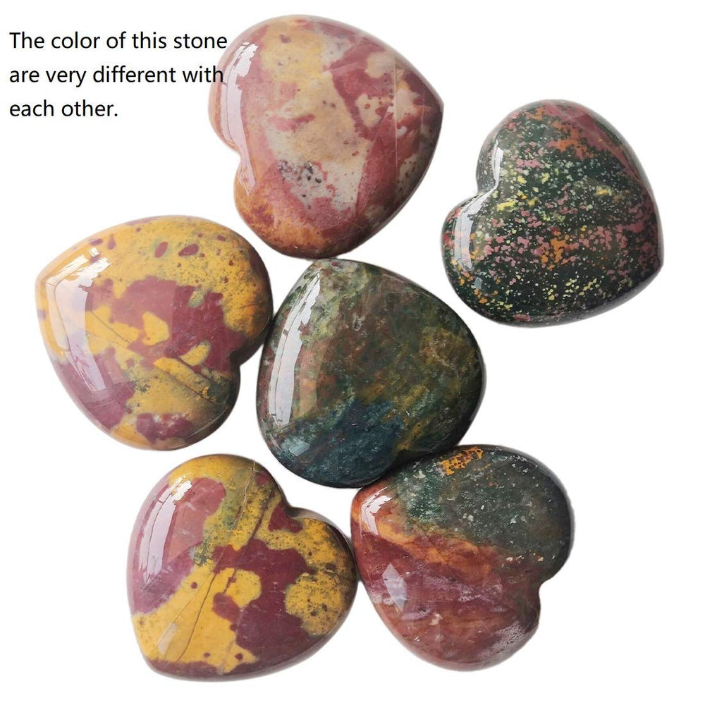 Loveliome Indian agate heart as a portable worry stone for focus