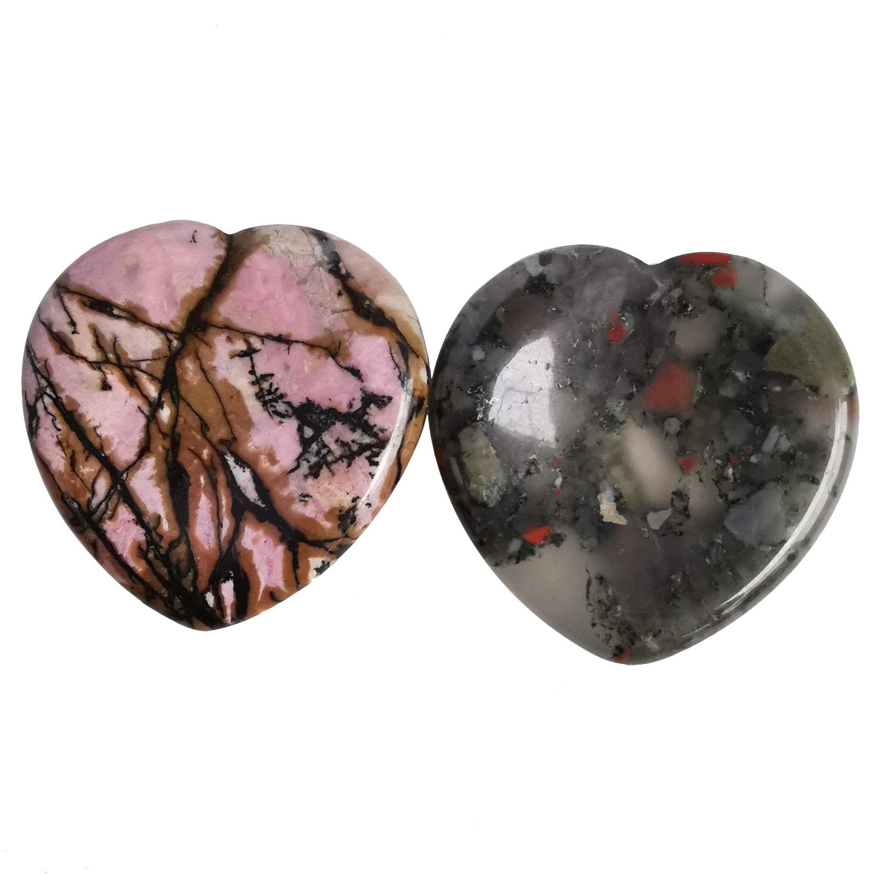 Loveliome polished palm stones two-pack, ideal for mindful handling