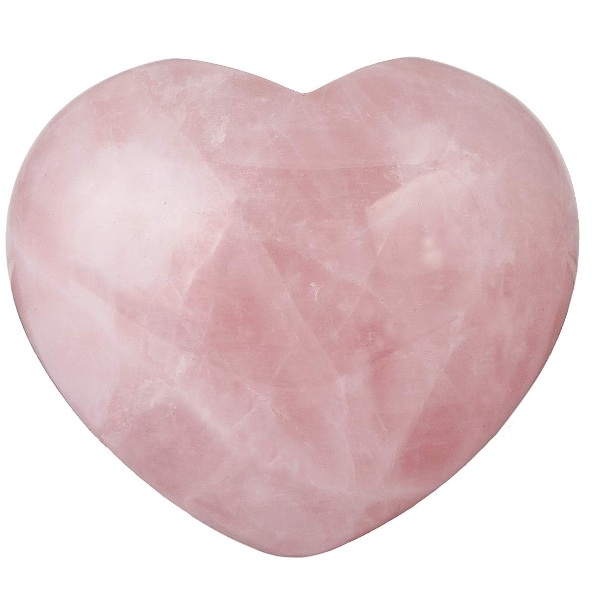 Loveliome rose quartz heart polished for meditation and positive energy.