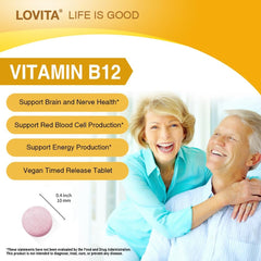 LOVITA B12 made-in-USA seal on label indicates quality manufacturing.