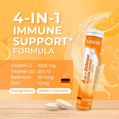 LOVITA orange-flavor dissolving tablet creates a bright citrus immune-boosting beverage