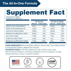 LOVITA vitamin D3 & K2 capsules illustrate synergy for calcium utilization and bone density.