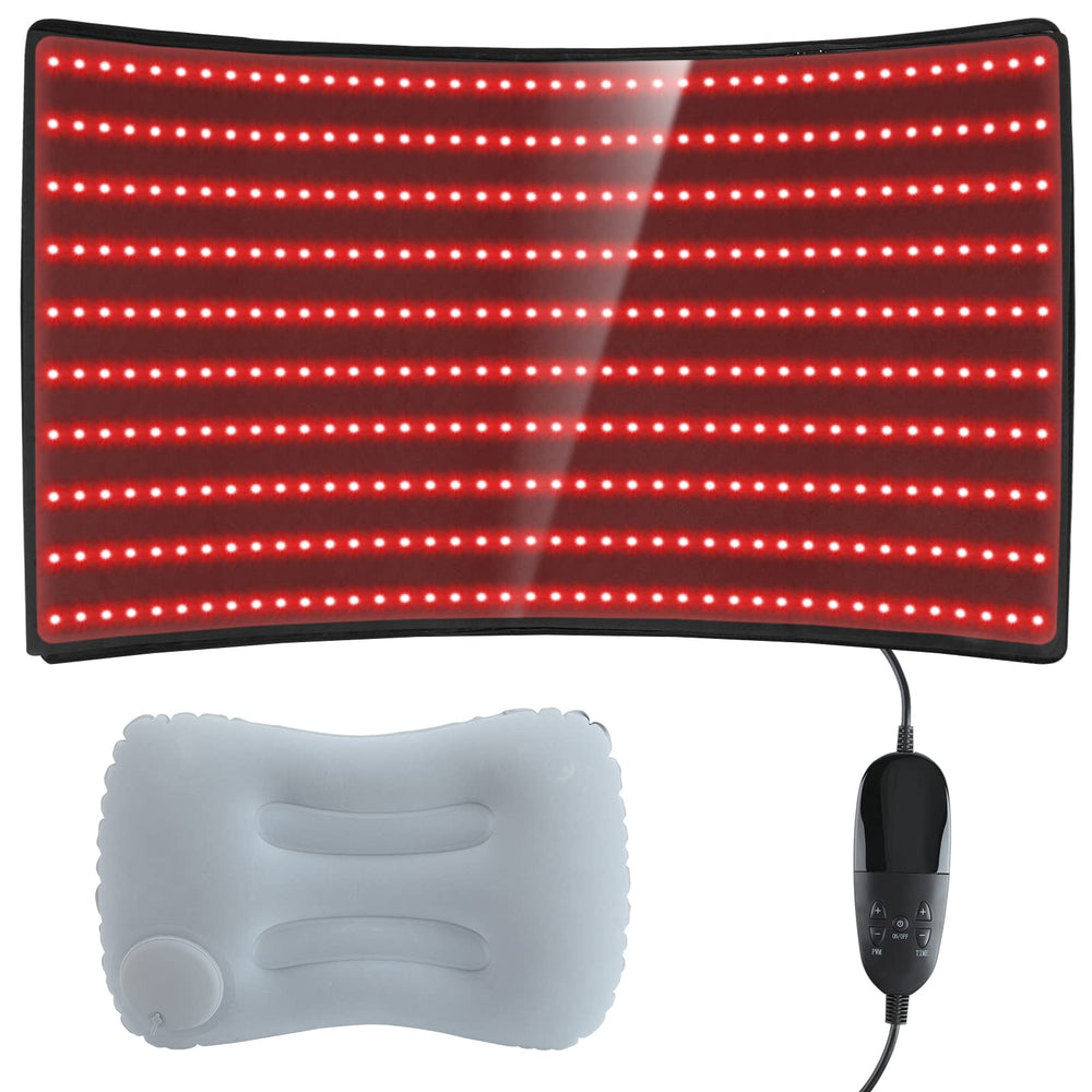 LOVTRAVEL LED red 660nm pad, top view, large treatment area for whole-body sessions.