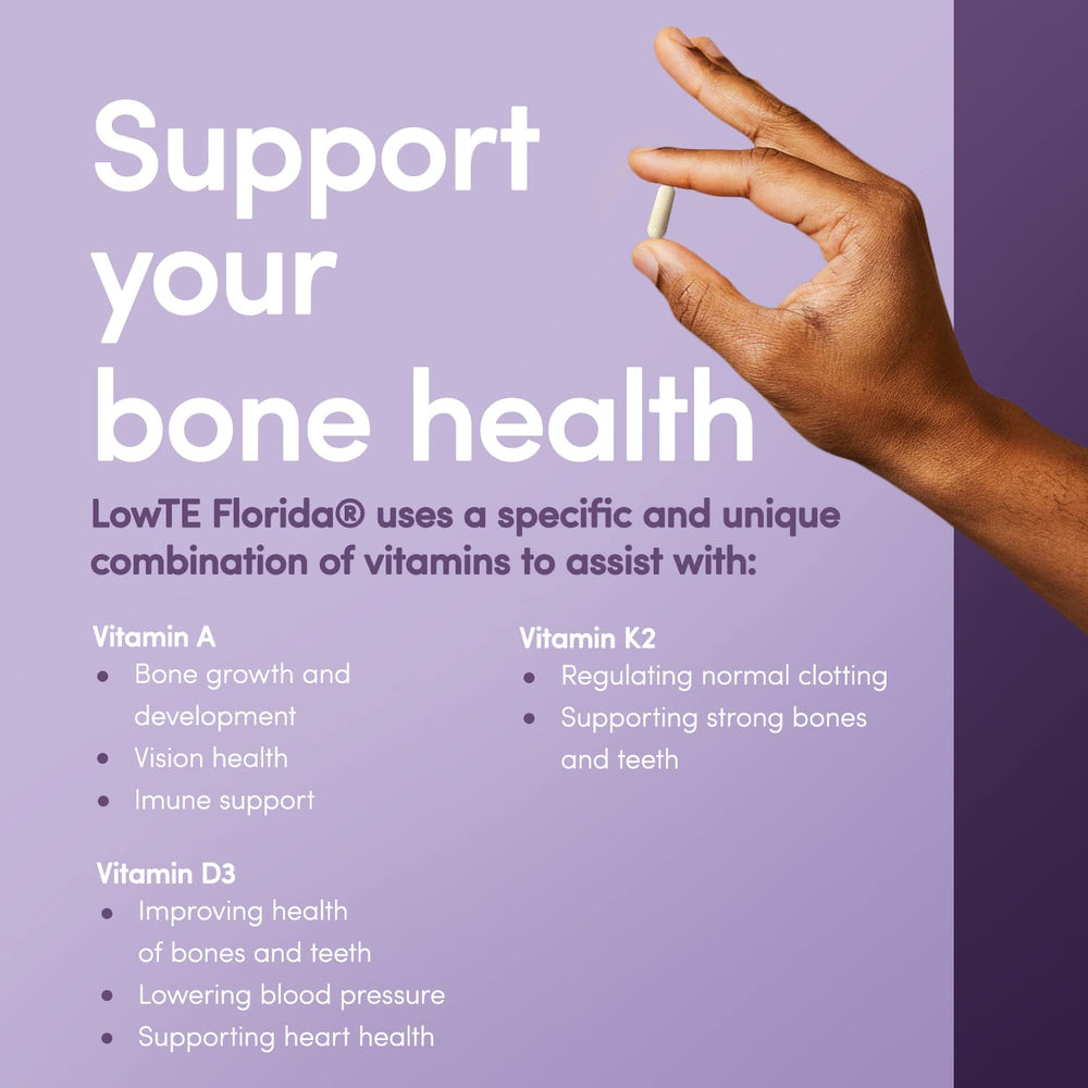 LowTE Florida ADK vitamins collection laid out for everyday wellness