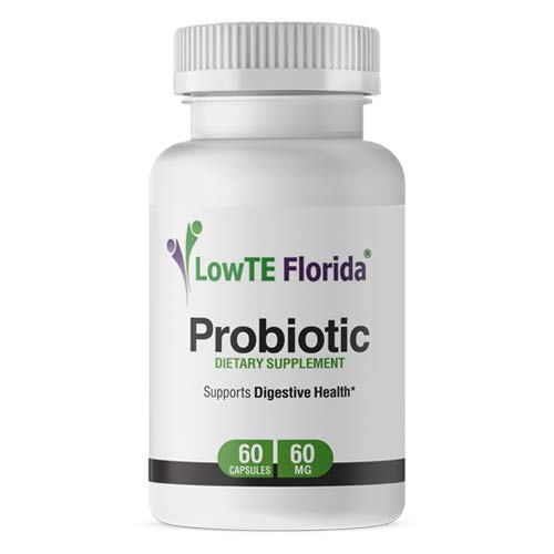 LowTE Florida Probiotic Supplement bottle promoting daily digestive comfort.