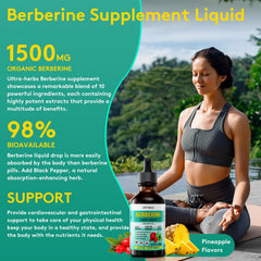 LPETWALK Berberine drops being stirred into water shows convenient use.