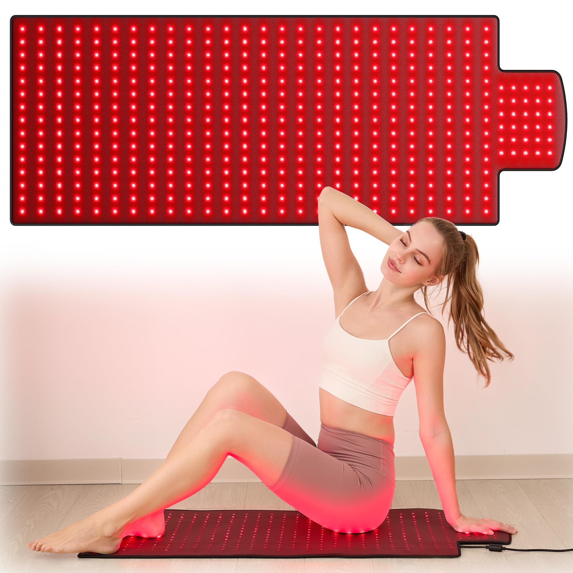LPKP red light therapy mat shows full-body coverage for larger treatment areas.