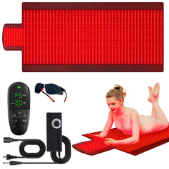 LPKP red light therapy mat fully spread for full body coverage at home.