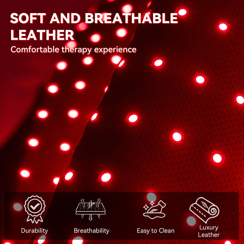 LPKP red light therapy mat provides uniform illumination across a large surface.